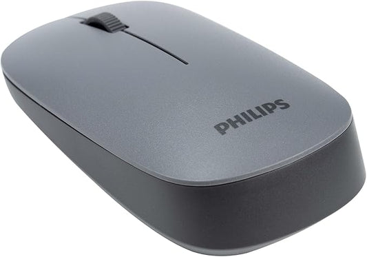 PHILIPS Professional Business Wireless & Bluetooth Silent Mouse - Classic 3-Button Design, 1600 DPI,3-Channel Technology Pebble Mice - Slimmer & Lighter, Comfortable & efficient for PC/laptops/Pad