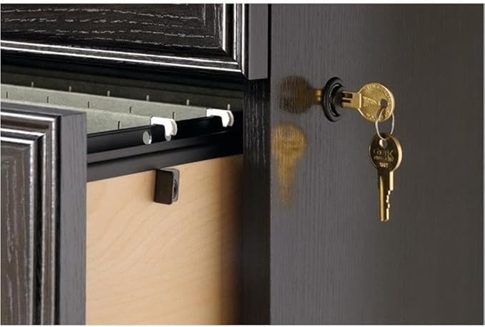 Pemberly Row Contemporary Engineered Wood L-Shaped Computer Desk with 3 Drawers, Flip-Down Panel, Grommet Holes, for Office Space, in Wind Oak Finish