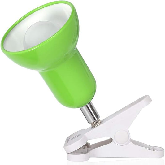 RONG&LAN Clip lamp,360° Rotation Clip on Lamp Portable Book Reading Light,Clamp on Desk/Table/Bunk Bed/Cupboard Home Lighting, (Desk lamp,Seven Colors for Your Choice) (Green)