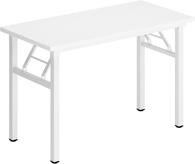 sogesfurniture Computer Desk Office Desk 39.4 inches Folding Table Laptop Desk Computer Table Workstation No Assembly Required,White BHUS-AC5DW-100-N