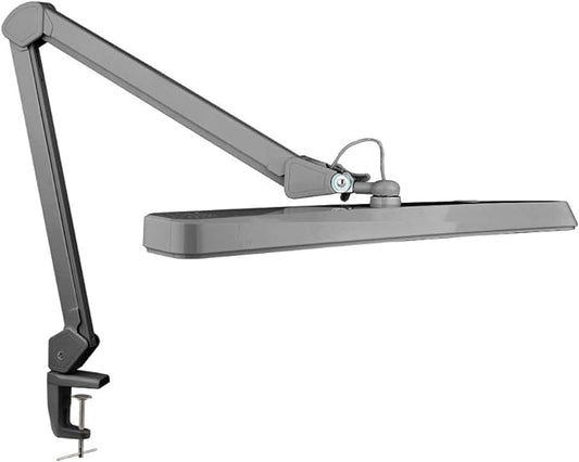 Neatfi XL 2,500 Lumens LED Task Lamp, 22 Inches Wide, 30W, 162 Pcs SMD LED, Eye-Caring, Desk Light with Clamp for Home, Office, and Study Room (Non-CCT, Silver)