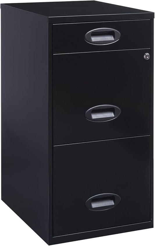 Realspace® SOHO 18"D 3-Drawer Organizer Vertical File Cabinet, Black