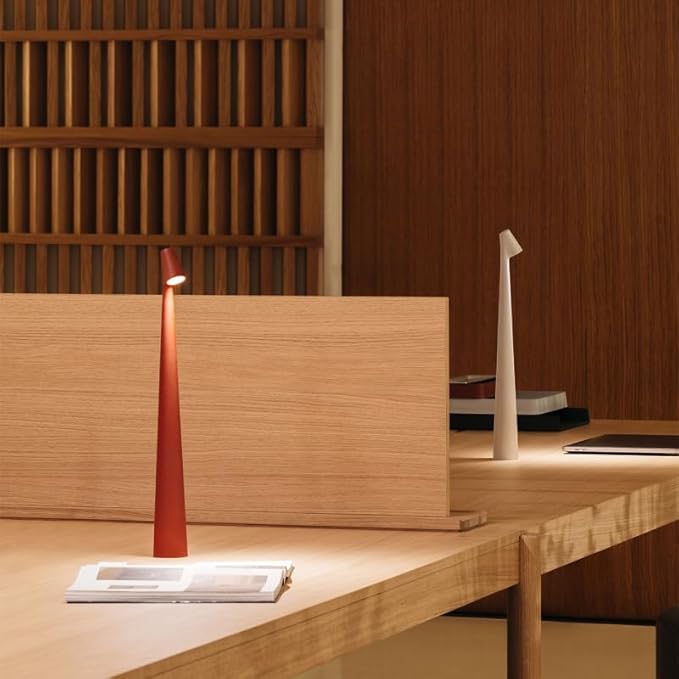 Portable LED Table Lamp With Touch Sensor, 3-Levels Brightness Metal Desk Light, 3 Color Touch Control Rechargeable Night Light for Bedside and Dining Room (White)
