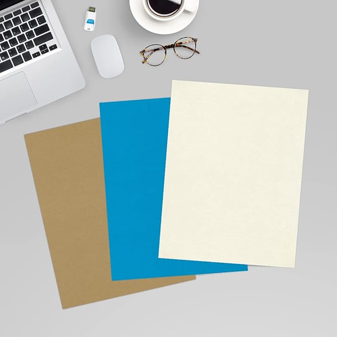 LUXPaper 8.5" x 11" Cardstock | Letter Size | Natural Linen | 100lb. Cover (183lb. Text) | 500 Qty