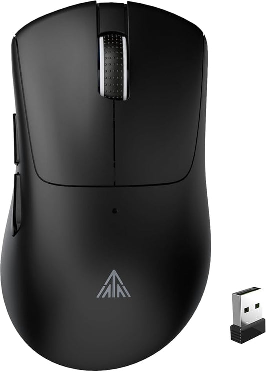SOLAKAKA SM805 Lightweight Wireless Gaming Mouse,24000 DPI,Tri-Modes Connection,BT5.0/Type-C Wired/2.4G Wireless Mouse Gaming with 2 Side Buttons, Engineering Grip Custom Mouse for Gamer,Black