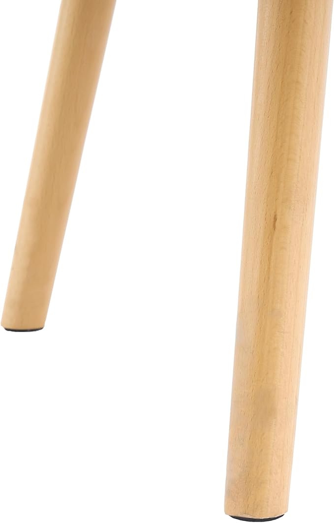 Mid Century Modern Dining Chairs Set of 2 & 4 & 6 Comfy Accent Chair Upholstered Kitchen Dining Living Room Chairs for Bedrooms Waiting Room Home Arm Desk Chair No Wheels (Wool Light Khaki, 2)