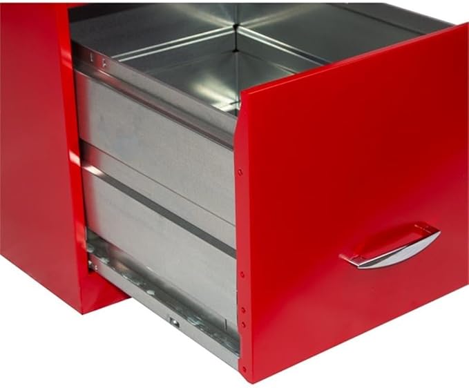 Pemberly Row 18" 2-Drawer Modern Metal File Cabinet in Lava Red