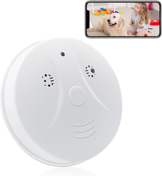 TANGMI Security Cameras WiFi Camera Smoke Detector Hidden Camera Video HD 1080P Wireless Small Nanny Cam Real-Time Spy Camera for Home with Night Vision and Motion Detection