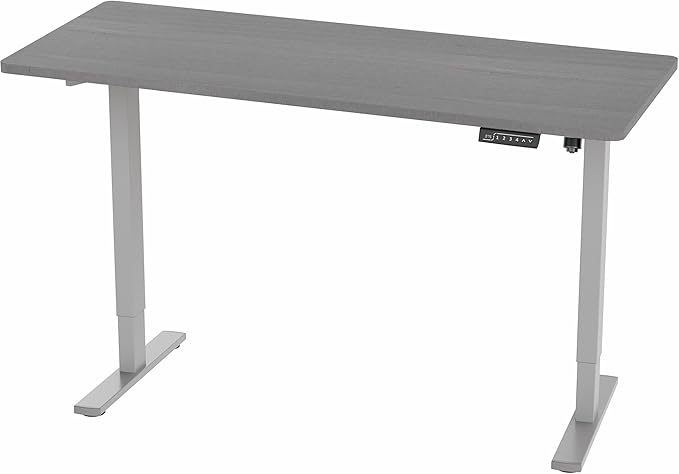 VIVO Electric 60 x 24 in Standing Desk, Memory Height Adjustment, 1B Series, One-Piece Dark Gray Top, Gray Frame, DESK-KIT-1G6G
