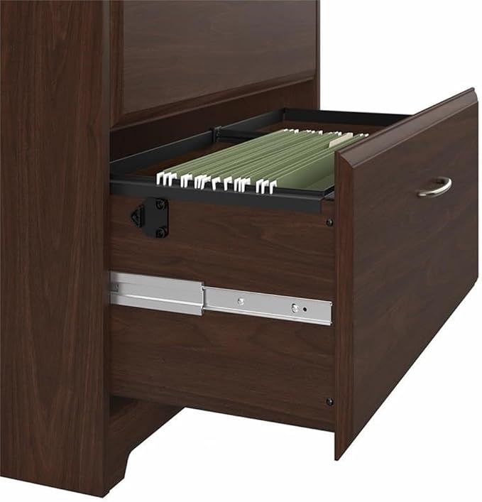 Pemberly Row 2 Drawer Lateral File Cabinet in Modern Walnut - Engineered Wood