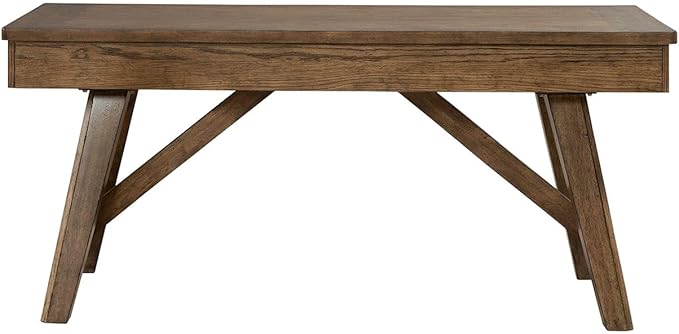 Liberty Furniture Carolina Park Writing Desk with Keyboard Tray for Home Office- Amber Brown Oak Wood