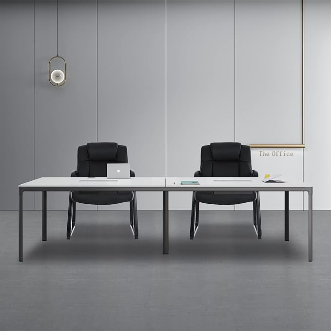 CLATINA Big Tall 500 LBS Wide Guest Chair Heavy Duty, Leather Side Reception Chairs with Sled Base and Armrest, Executive Office Desk Chair No Wheels for Meeting Conference Waiting Room Home, Black