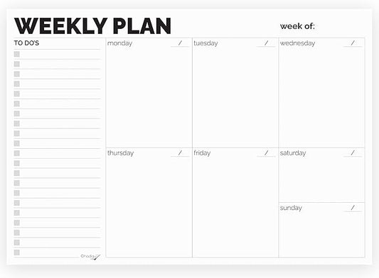 Weekly Planner Pad, Tear Off Undated Weekly Desk Planner Notepad, Weekly Calendar Planner, Weekly To Do List Planner, Work Planner Organizer, Schedule Planner, Weekly To Do List Notepad by Hadigu