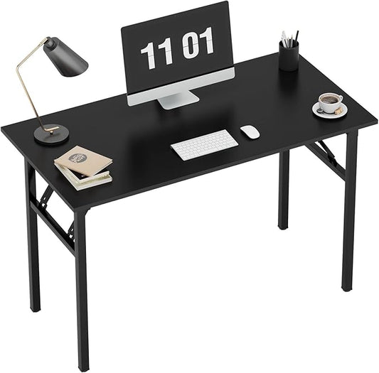 sogesfurniture Computer Desk Office Desk 39.4 inches Folding Table Laptop Desk Computer Table Workstation with BIFMA Certification No Assembly Required,Black BHUS-AC5CB-100