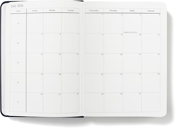 Wykeham's Executive 2026 Daily Journal Planner – US Public Holidays & Format – Customization Available (Personalized Royal Blue, 6”×4.5”)