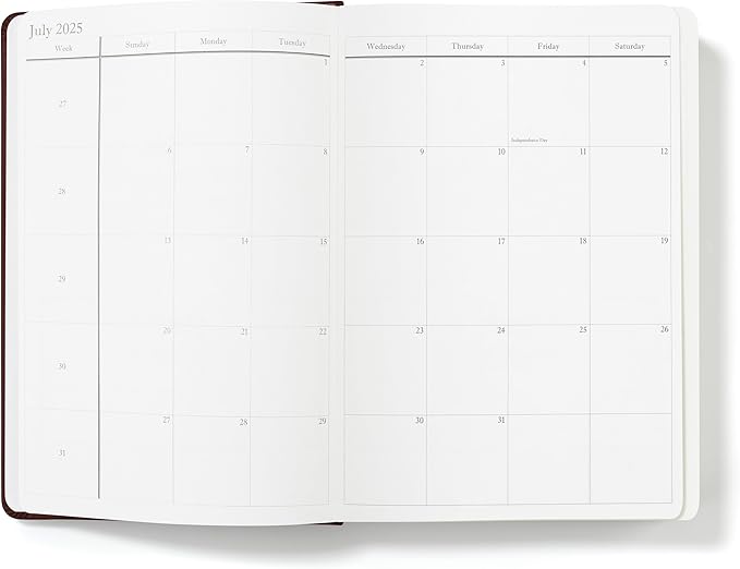 Wykeham's Executive 2025-26 Daily Journal Planner – Mid-Year Academic Diary (Personalized Conker, 8.5"×5.5")