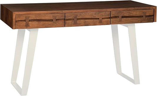 Hekman Furniture Table Desk Top Assembly - Wooden Writing Desk Top with Drawers Table Surface for DIY Workstation Study & Storage Furniture for Executive Workspace or Office Projects
