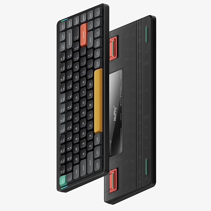 nuphy Air75 V2 Portable 75% Mechanical Keyboard,Wireless Keyboard,Supports Bluetooth/2.4G/USB-C RGB Bluetooth Keyboards,Compatible with Windows/Mac OS/Linux Systems-Gateron Blue Switch