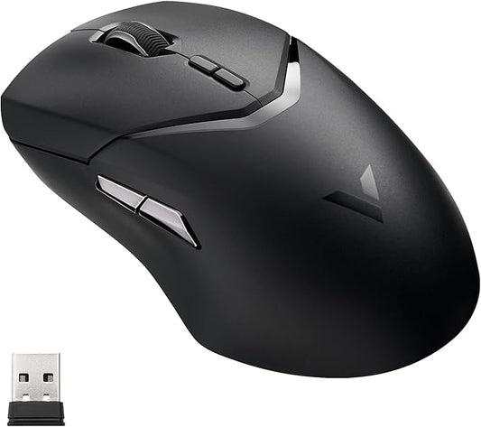 Rapoo VT9Pro Wireless Gaming Mouse - Esports Grade Performance Gaming Mice, PAW 3398 Sensor, 26000 DPI, 1ms Response Time, 68g Lightweight, 10 Programmable Buttons, Long Battery Life, Black