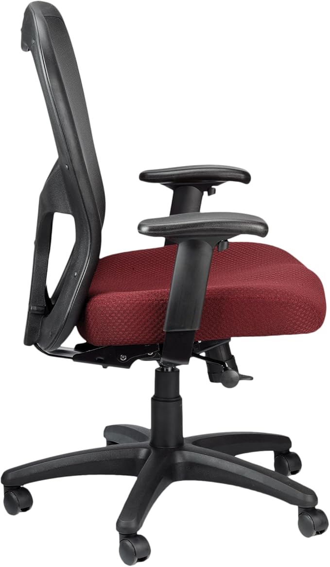 Tempur-Pedic TP9000C Mesh Swivel Task Chair with Tempur Material, Cooling Gel Layer, Adjustable Armrests, and Lumbar Support, Burgundy