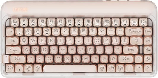 LOFREE DOT Foundation Mechanical Keyboard, 75% Rechargeable Hot-swappable Keyboards with 3 Types Connection for Windows, Mac OS/Pink GATERON Baby Racoon Switches
