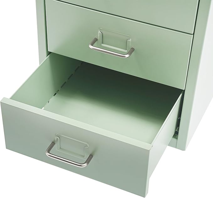 6 Drawers Rolling File Cabinet, Metal Filing Cabinets with Lock, 27 inch H Vertical Filing Organization Under Desk for Home Office, Heavy Duty Metal Storage Cabinet for A4/Letter/Legal Size File