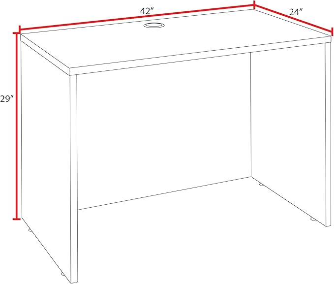 Romig Legacy 42 in. Desk Shell- Cherry