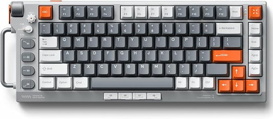 nuphy Field75 HE Magnetic Switch Gaming Keyboard,83 Keys Wired Keyboard,One Knob Volume Control, Hall Effect Sensors,Adjustable Actuation,8000 Hz Polling Rate,Rapid Trigger-Magnetic Jade Switch