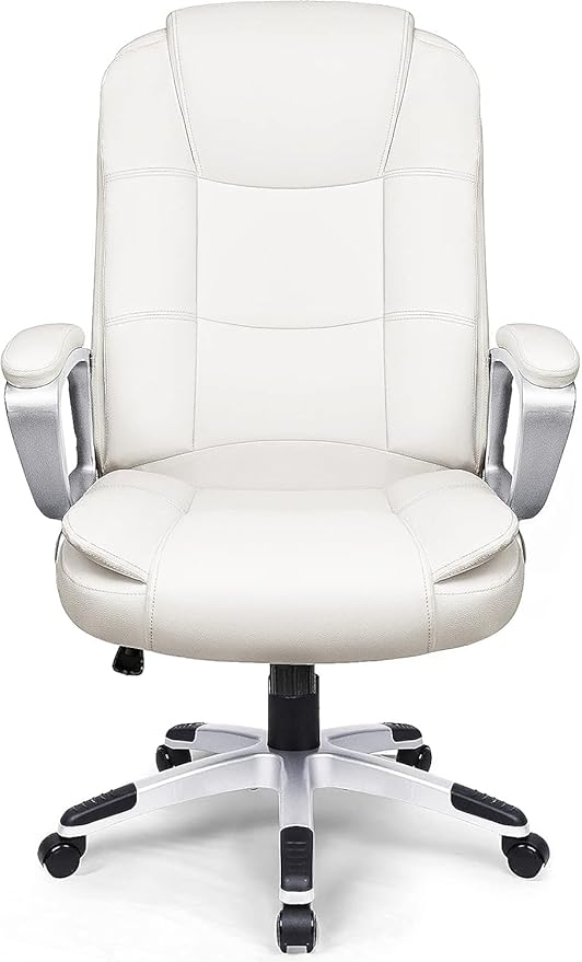 OFIKA Home Office Chair, 400LBS Big and Tall Chair Heavy Duty Design, Ergonomic High Back Cushion Lumbar Back Support, Computer Desk Chair, Adjustable Executive Leather Chair with Armrest