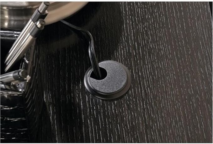 Pemberly Row Contemporary Engineered Wood L-Shaped Computer Desk with 3 Drawers, Flip-Down Panel, Grommet Holes, for Office Space, in Wind Oak Finish