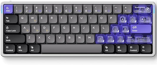 nuphy Air60 HE Rapid Trigger Wired Magnetic Gaming Keyboard,61 Keys 60% Compact,Actuation Point Adjustable, 8K Hz Polling Rate,Hall Effect Keyboard Low-Profile Magnetic Jade pro Switch