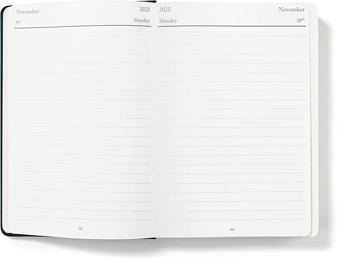 Wykeham's Executive 2025-26 Daily Journal Planner – Mid-Year Academic Diary (Personalized Royal Blue, 8.5"×5.5")