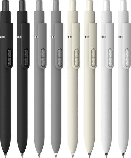 8 Pcs Black Ballpoint Pens - 1.0mm Medium Point Smooth Writing Black Ink Ball Point Pens | High-end Long Lasting Retractable Pen for School, Home, Office (Classic-8pcs)