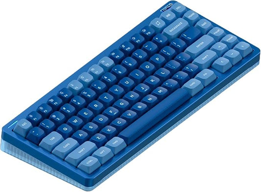 nuphy Halo75 V2 Mechancial Gaming Kyeboard,75% Wireless Hot Swappable Bluetooth Keyboard,83 Kyes RGB Backlit Keyboard,Support Bluetooth/2.4GHz/USB-C (Blue, Mint (37gf))
