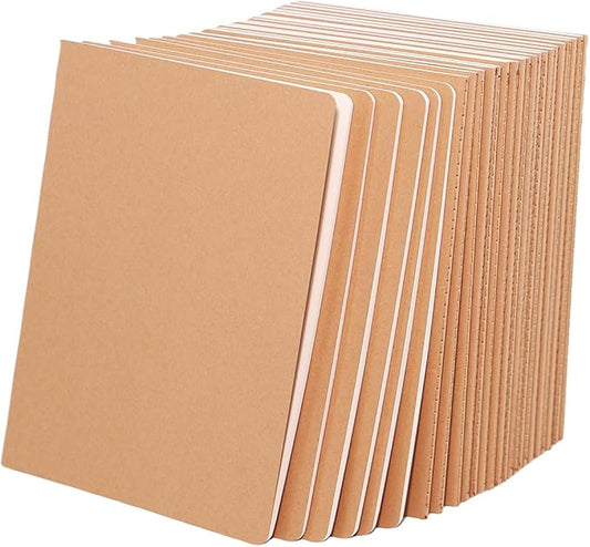 12 Pack A5 Lines Notebook Bulk Kraft Cover College Ruled, Lined Paper Travel Journals Composition Diary Subject Notebooks Planner, 60 Pages, 8.3”x 5.5”