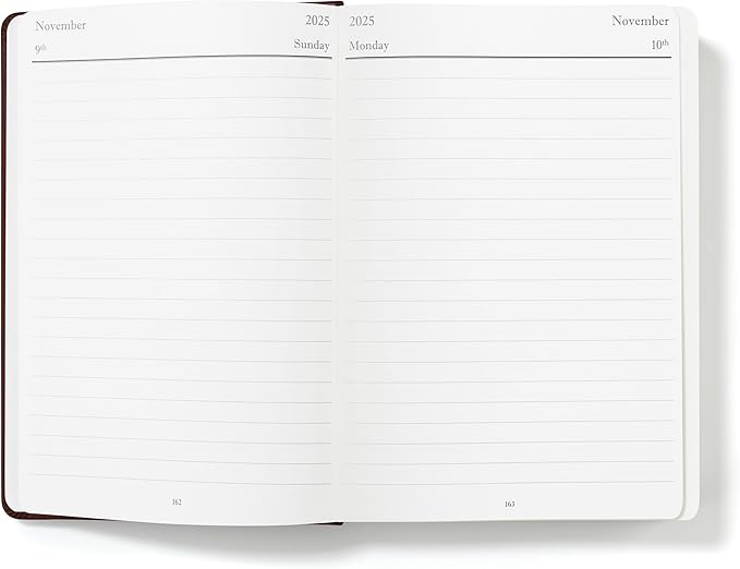 Wykeham's Executive 2025-26 Daily Journal Planner – Mid-Year Academic Diary (Personalized Conker, 8.5"×5.5")