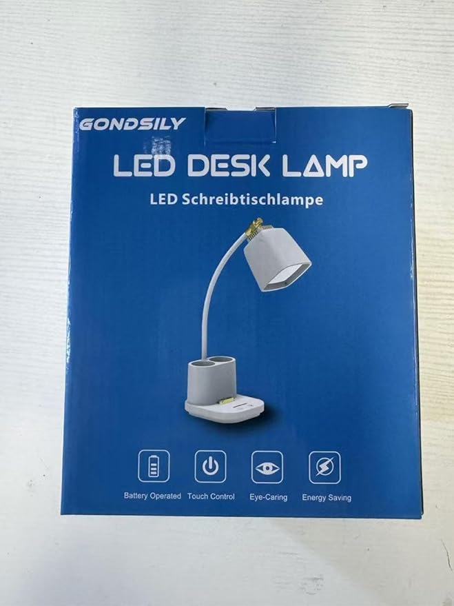 LED Desk Lamp with USB Charging Port Touch Control 3 Color Modes, Stepless Dimming,Eye-Caring LED Table Lamp for Home,Office,Bedroom,Reading,Work,Study,Gooseneck Lamp, 5V, 2.4A