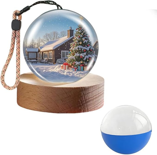 Memory Sphere Lamp, 2026 New 2.7" Crystal Ball Video Player Memory Orb Lamp, Personalized Uploadable Videos & Photos Video Gift for Couples Anniversary Birthday Christmas Gifts (Blue)