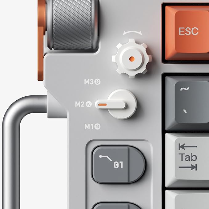 nuphy Field75 HE Rapid Trigger Wired Magnetic Keyboard,83 Keys,PBT Keycaps,Hot-Swap RGB Backlit Gaming Keyboard, 75% Layout Hall Effect Keyboard with Knob,8K Hz Polling Rate-Magnetic White Switch