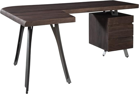Hekman Writing Desk - Durable Solid Wood Office Table, with File and Box Drawer, Executive Wooden Workstation with Drawers, Home Office Work Desk with Storage, Secretary Table, Home Office Furniture