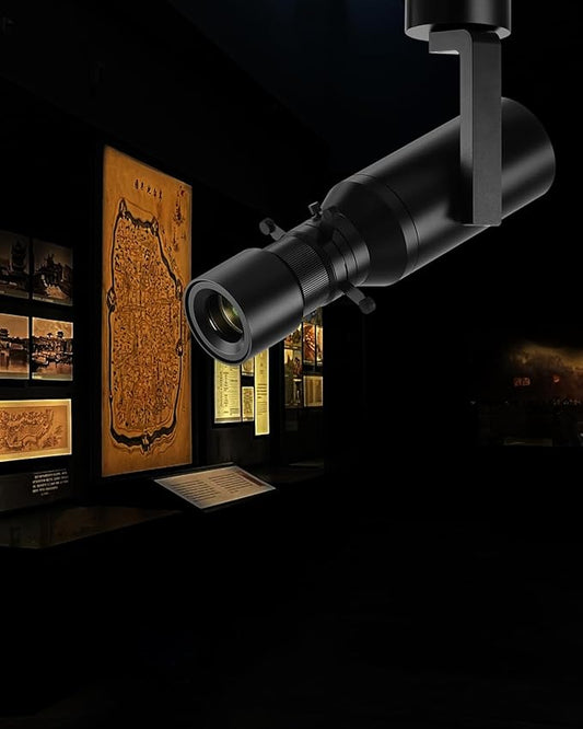 LED Dimmable Ceiling Spotlight, 18W Adjustable Aperture Shape Light, Ceiling Mounted Directional Spot Light for Museum Art Gallery Exhibition Art 6000K