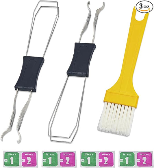 Keycap Puller Switch Pluller with Keyboard Cleaning Brush for Mechanical Keyboard, Stainless Steel Key Removal Tool