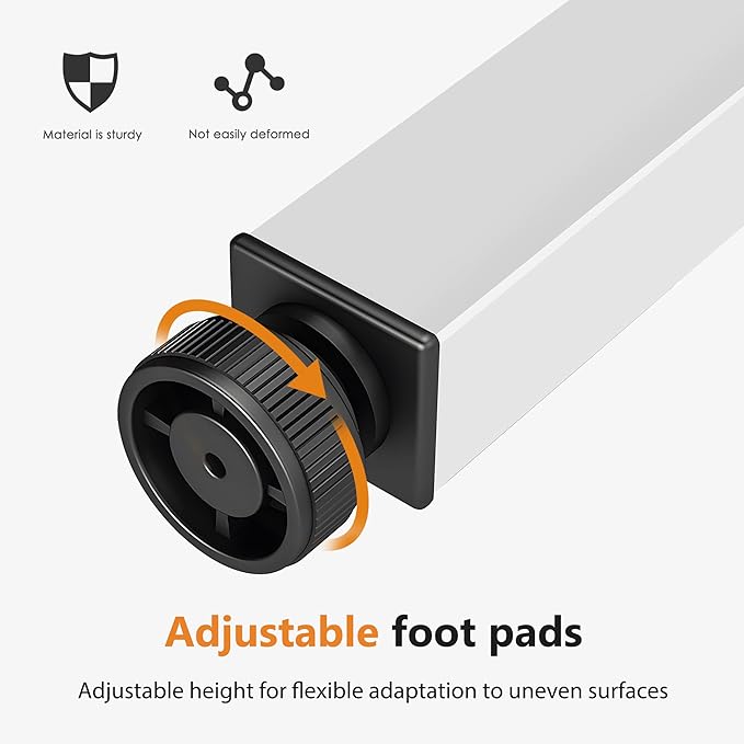 sogesfurniture Small Computer Desk 31.5 inches Folding Table No Assembly Sturdy Writing Desk Folding Desk for Small Spaces, Teak Color Desktop and Black Steel Frame, Teak & White