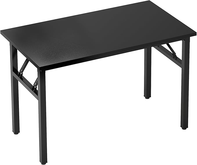 sogesfurniture Computer Desk Office Desk 39.4 inches Folding Table Laptop Desk Computer Table Workstation with BIFMA Certification No Assembly Required,Black BHUS-AC5CB-100