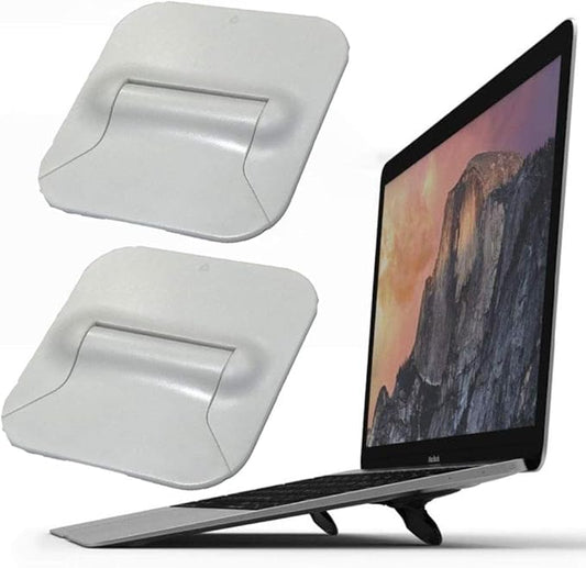 Keyboard Stand Lift Riser,Ergonomic Tilt Keyboard Prop Up Computer Elevator Stand Holder,Mini Invisible Phone Pad Laptop Stand,Foldable Travel Tablet Notebook Mount Cooler for MacBook Dell HP(2,White)