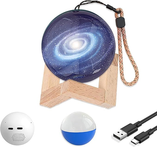Memory Sphere Lamp 2.7" Crystal Ball Video Player Memory Orb Lamp Personalized Uploadable Videos & Photos Video Gift for Couples Friends Anniversary Birthday Christmas Gifts