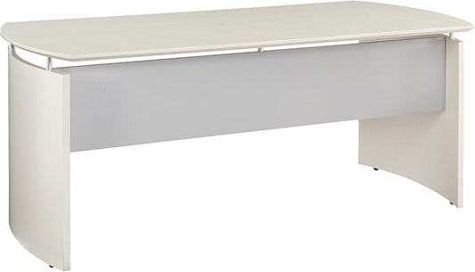 Mayline MND72TSS Medina Curved End Desk, 72"W, Textured Sea Salt Laminate