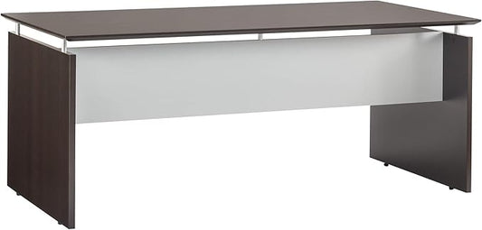 Mayline MNDS63LDC Medina Straight Edge Desk, 63"W, Mocha Laminate