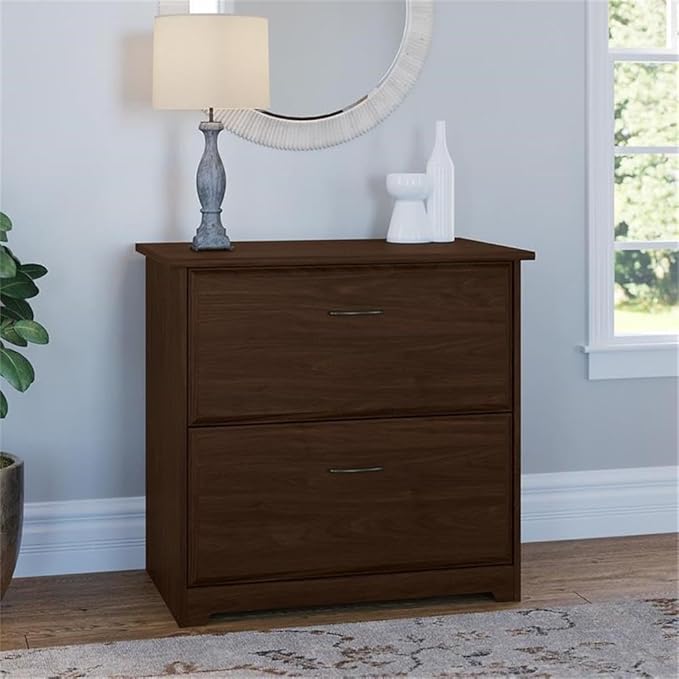 Pemberly Row 2 Drawer Lateral File Cabinet in Modern Walnut - Engineered Wood