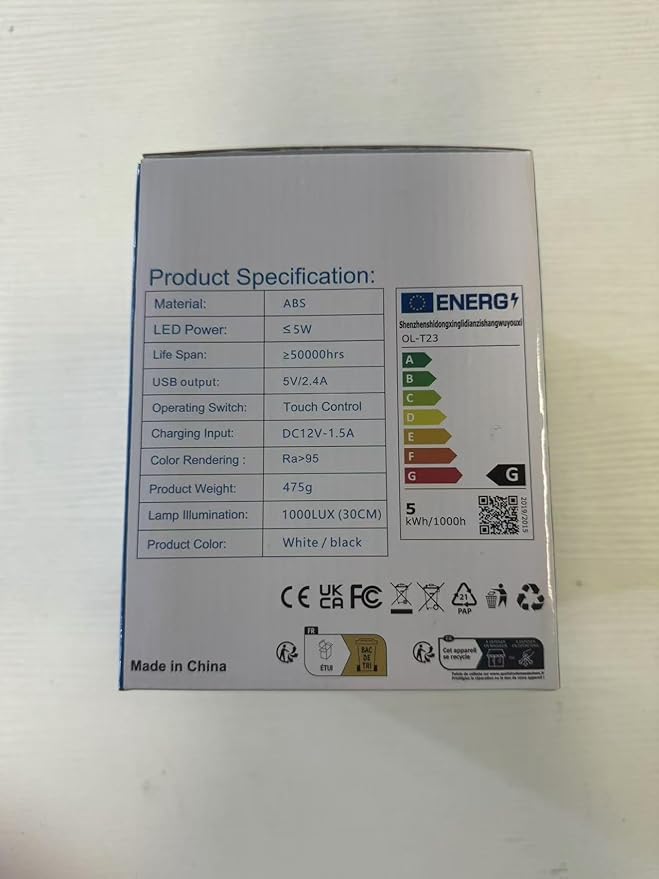 LED Desk Lamp with USB Charging Port Touch Control 3 Color Modes, Stepless Dimming,Eye-Caring LED Table Lamp for Home,Office,Bedroom,Reading,Work,Study,Gooseneck Lamp, 5V, 2.4A